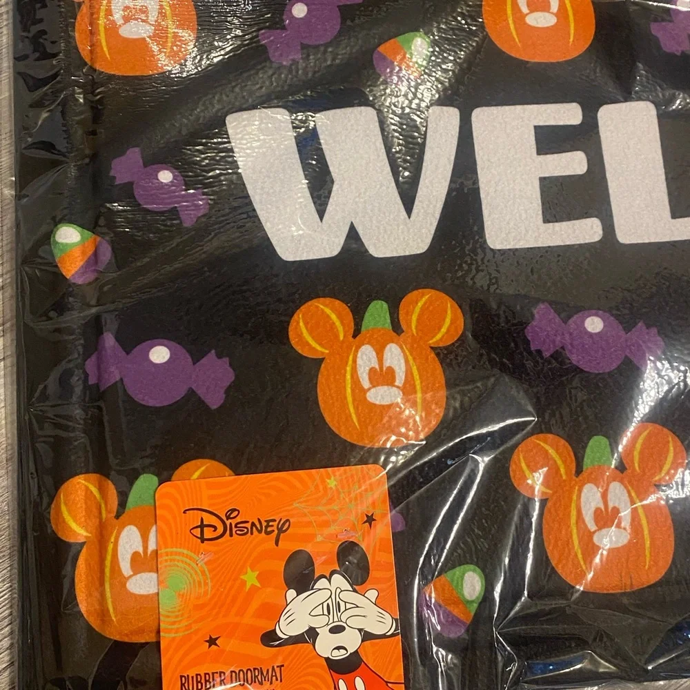 NWT DISNEY Jack O’Lanterns Rubber Doormat 30”x18”